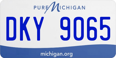 MI license plate DKY9065