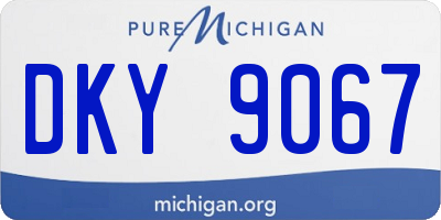 MI license plate DKY9067