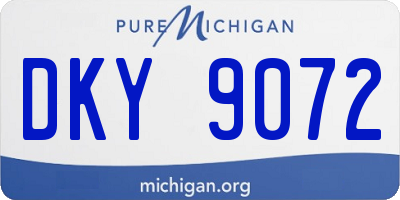 MI license plate DKY9072