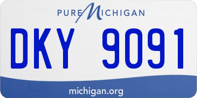 MI license plate DKY9091