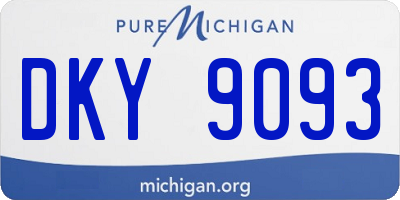 MI license plate DKY9093