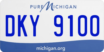 MI license plate DKY9100