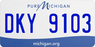 MI license plate DKY9103