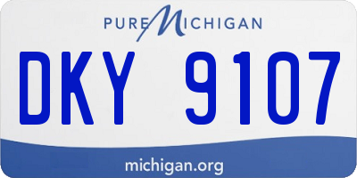 MI license plate DKY9107