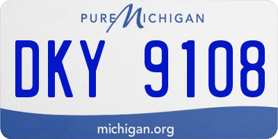 MI license plate DKY9108