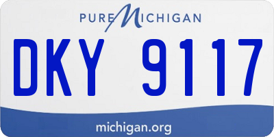 MI license plate DKY9117