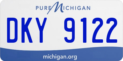 MI license plate DKY9122