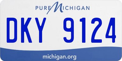 MI license plate DKY9124