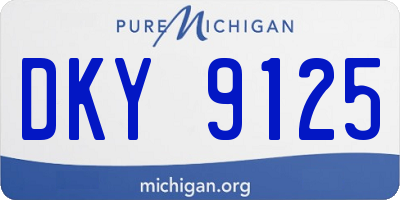 MI license plate DKY9125