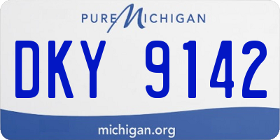 MI license plate DKY9142