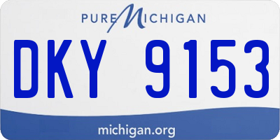 MI license plate DKY9153