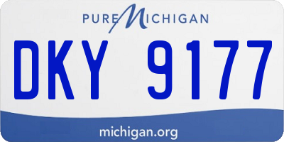 MI license plate DKY9177