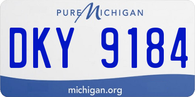 MI license plate DKY9184