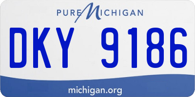MI license plate DKY9186