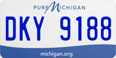 MI license plate DKY9188