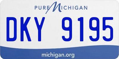 MI license plate DKY9195