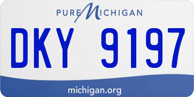 MI license plate DKY9197