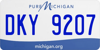 MI license plate DKY9207