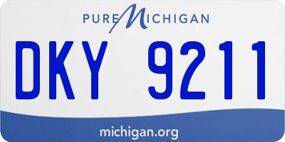 MI license plate DKY9211
