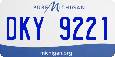 MI license plate DKY9221