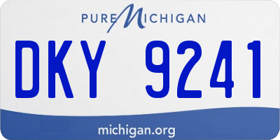 MI license plate DKY9241