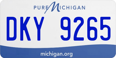 MI license plate DKY9265