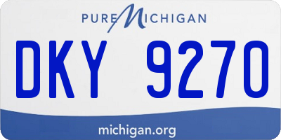 MI license plate DKY9270