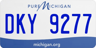 MI license plate DKY9277