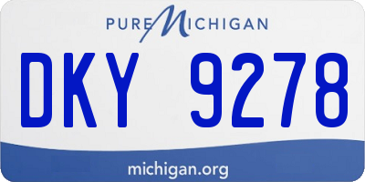 MI license plate DKY9278