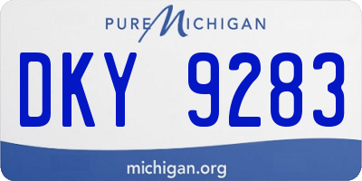 MI license plate DKY9283