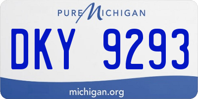 MI license plate DKY9293