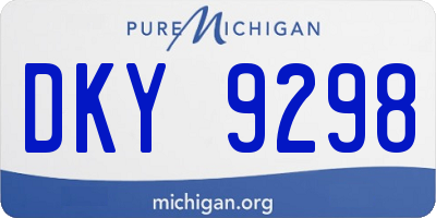 MI license plate DKY9298