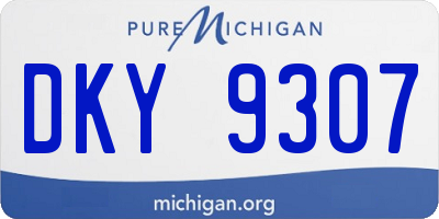 MI license plate DKY9307