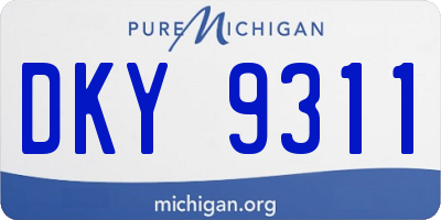MI license plate DKY9311