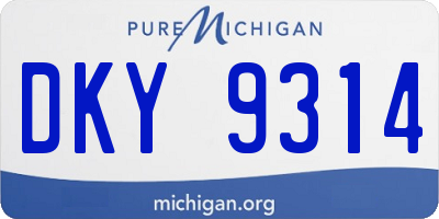 MI license plate DKY9314