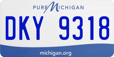 MI license plate DKY9318