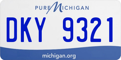 MI license plate DKY9321