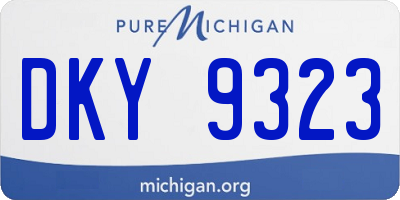 MI license plate DKY9323
