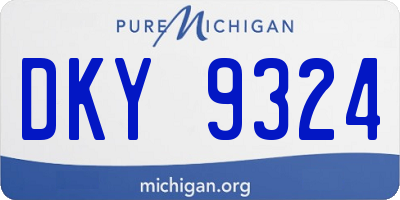 MI license plate DKY9324
