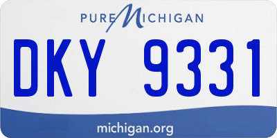 MI license plate DKY9331
