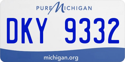 MI license plate DKY9332