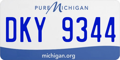 MI license plate DKY9344