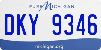 MI license plate DKY9346