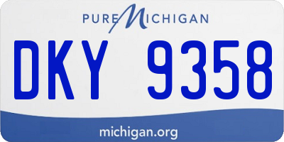MI license plate DKY9358