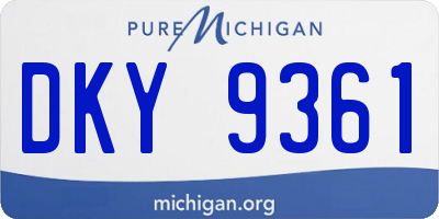 MI license plate DKY9361