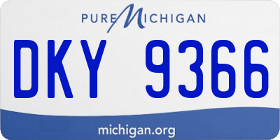 MI license plate DKY9366