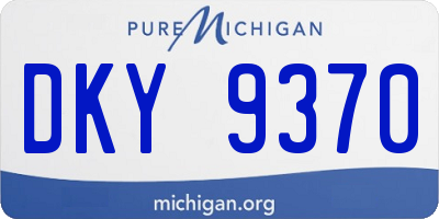 MI license plate DKY9370