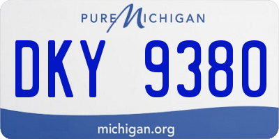 MI license plate DKY9380