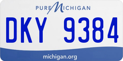 MI license plate DKY9384