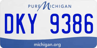 MI license plate DKY9386